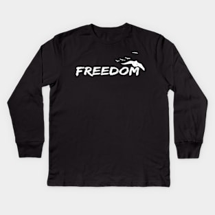 freedom is the dream Kids Long Sleeve T-Shirt